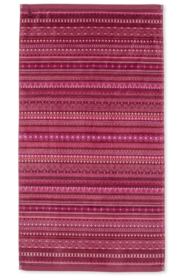 Best Sale Pip Studio Badetuch Geometric Print Dunkel 55x100cm Rosa