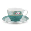 Best Pip Studio Blushing Birds Cappuccino Tasse & Untertasse Blau