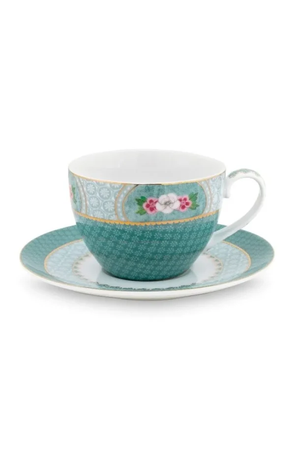 Best Pip Studio Blushing Birds Cappuccino Tasse & Untertasse Blau