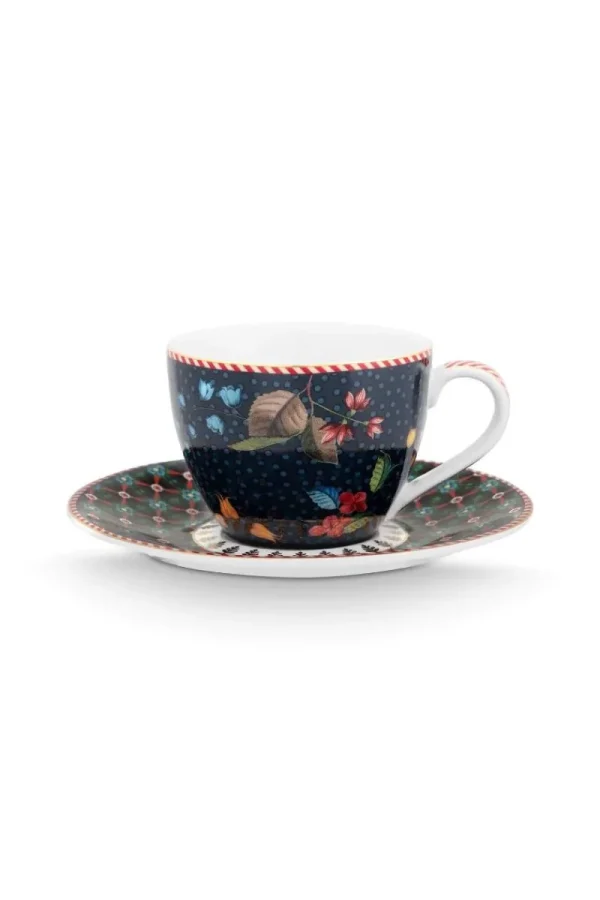 New Pip Studio Espresso Tasse & Untertasse Berry Blues Blau