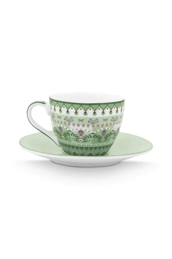 Online Pip Studio Espresso Tasse & Untertasse Lily&Lotus Moon Delight Hell Grün