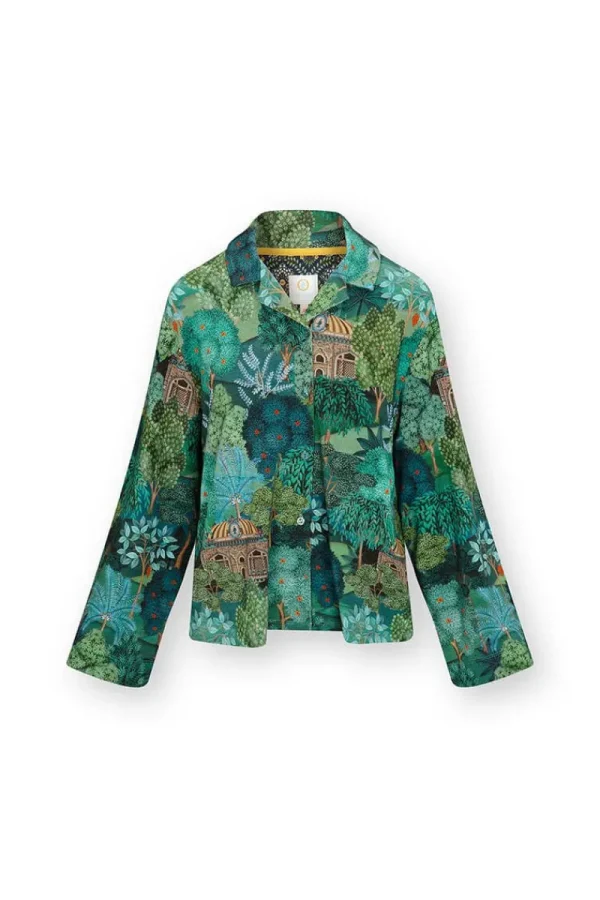 Store Pip Studio Faye Top Lange Ärmeln Jardin de Noche Blau