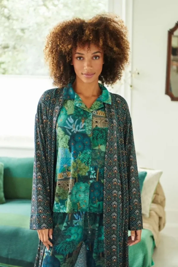 Store Pip Studio Faye Top Lange Ärmeln Jardin de Noche Blau