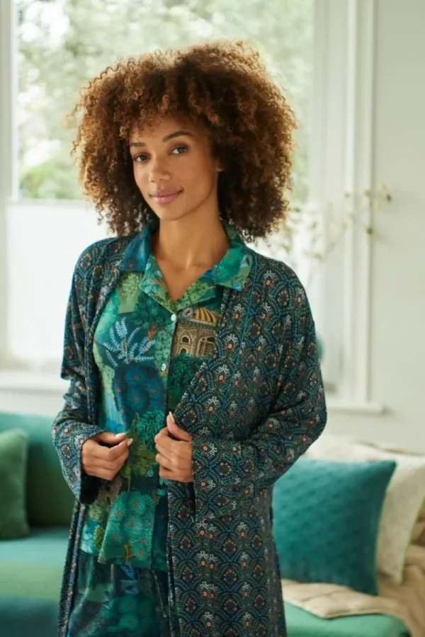 Store Pip Studio Faye Top Lange Ärmeln Jardin de Noche Blau