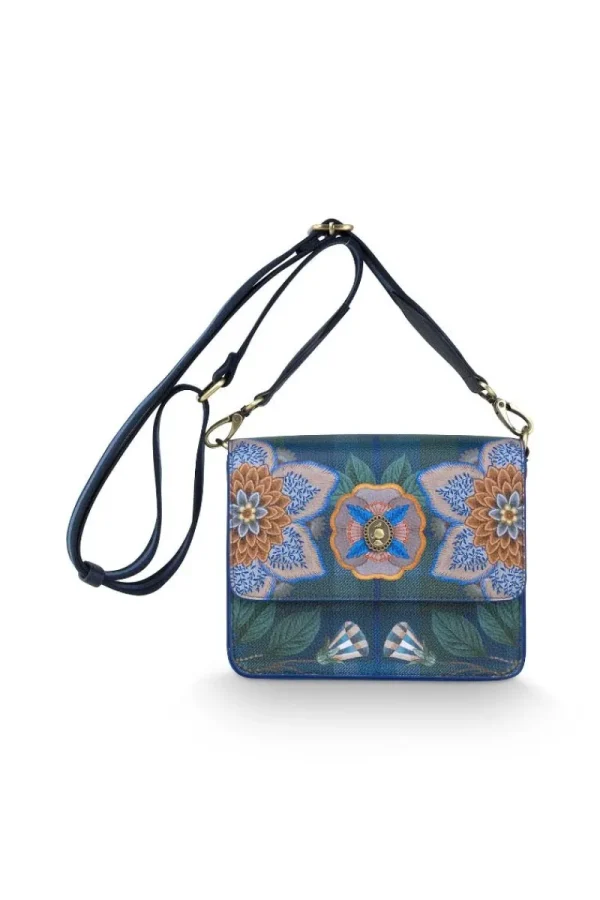 Clearance Pip Studio Fenna Schultertasche Klein Flores Felices Dunkel Blau