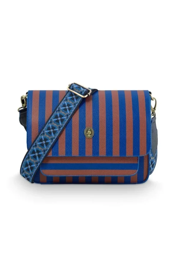 Discount Pip Studio Fenna Schultertasche Mittel Streifen Blau