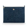 Outlet Pip Studio Flaches Necessaire Gross Samt Quiltey Days Blau