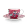 Sale Pip Studio Flower Festival Espresso Tasse & Undertasse Dunkel Rosa