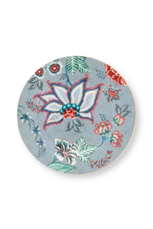 Outlet Pip Studio Flower Festival Gebäckteller Hell 17 cm Blau