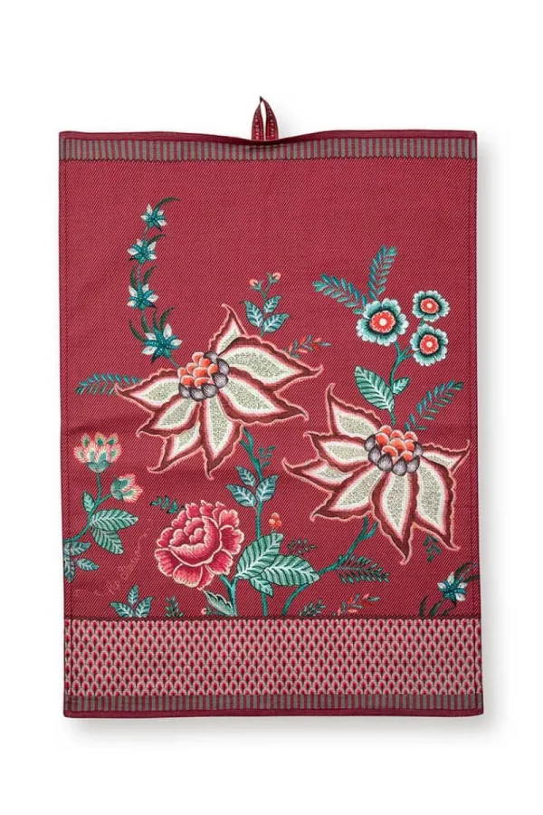 Best Sale Pip Studio Flower Festival Geschirrtuch Dunkel Rosa