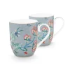 Discount Pip Studio Flower Festival Set/2 Tassen Klein Hell Blau