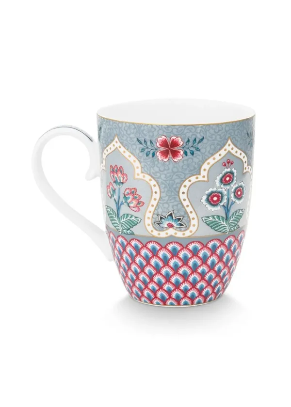 Flash Sale Pip Studio Flower Festival Tasse Gross Deco Hell Blau