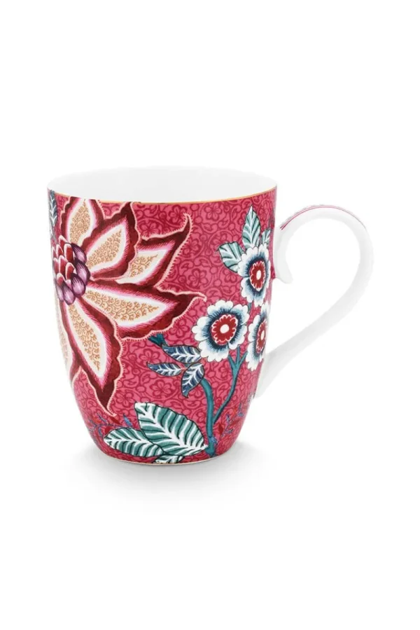 Store Pip Studio Flower Festival Tasse Gross Dunkel Rosa