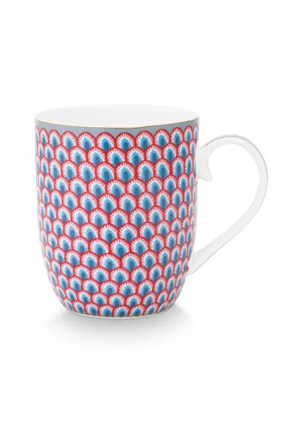 Best Pip Studio Flower Festival Tasse Klein Rot/Hellblau Mehrfarbig