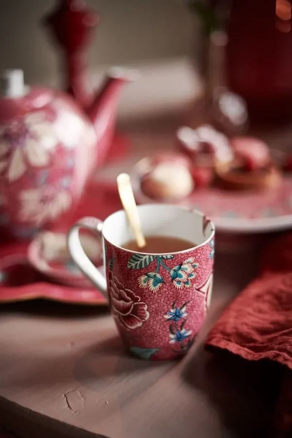 Online Pip Studio Flower Festival Tasse Klein Dunkel Rosa