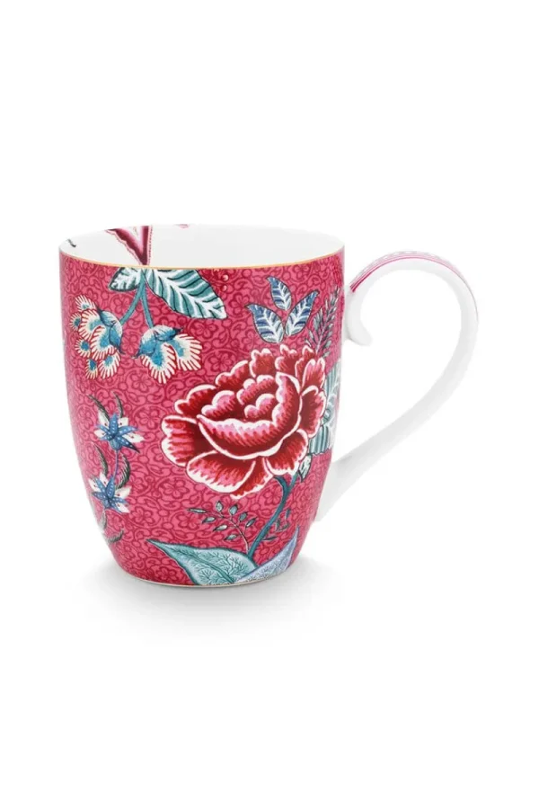 New Pip Studio Flower Festival Tasse XL Dunkel Rosa