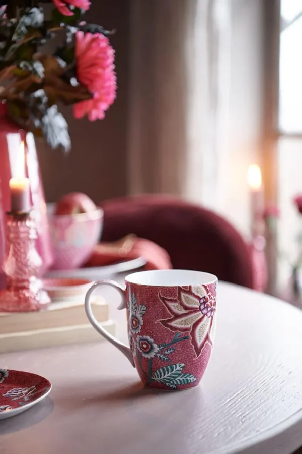 New Pip Studio Flower Festival Tasse XL Dunkel Rosa