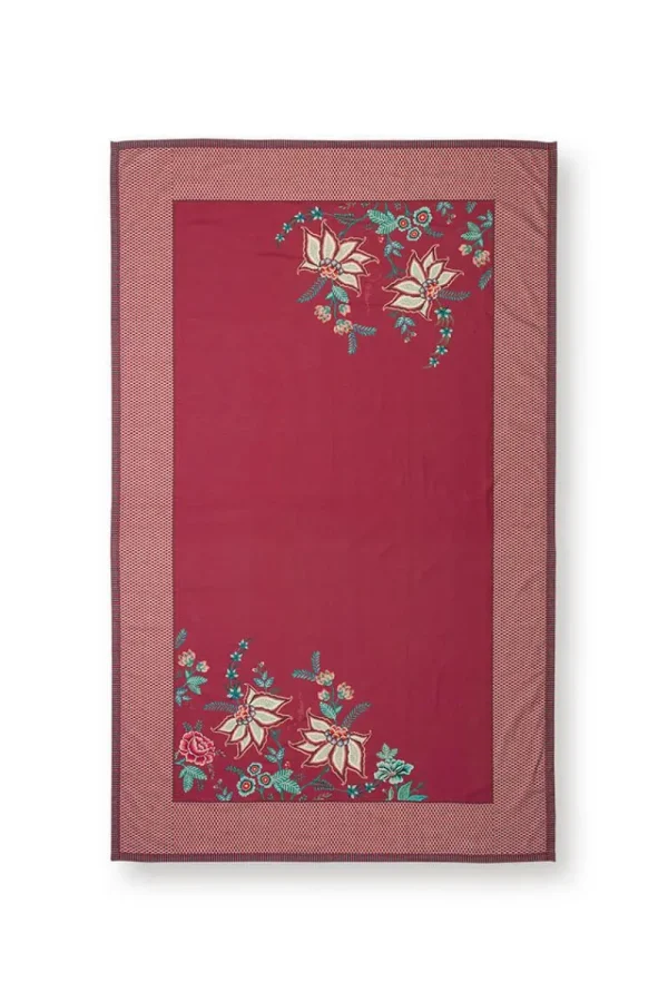 Discount Pip Studio Flower Festival Tischtuch Dunkel Rosa