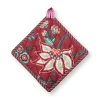 Sale Pip Studio Flower Festival Topflappen Quadratisch Dunkel Rosa