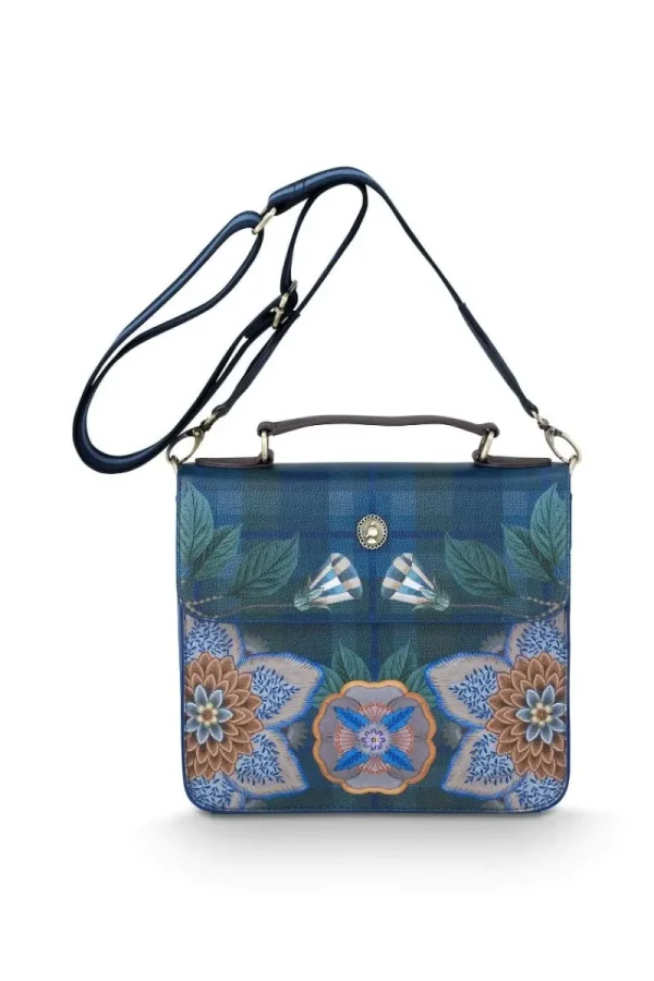 Flash Sale Pip Studio Frances Schultertasche Flores Felices Dunkel Blau