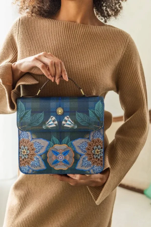 Flash Sale Pip Studio Frances Schultertasche Flores Felices Dunkel Blau