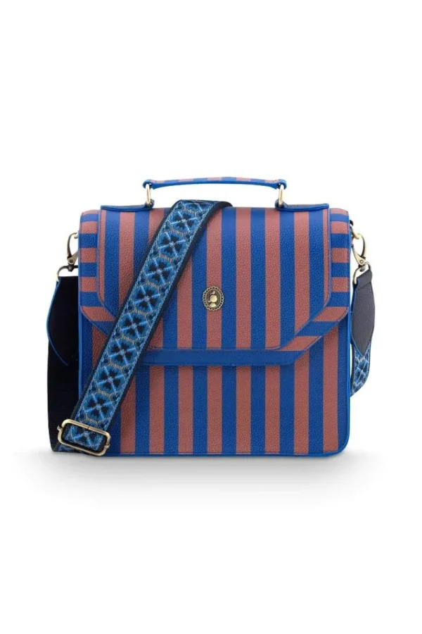 Shop Pip Studio Frances Schultertasche Mittel Streifen Blau