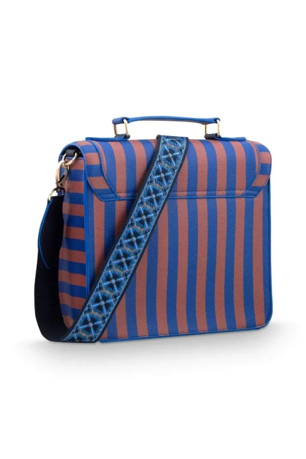 Shop Pip Studio Frances Schultertasche Mittel Streifen Blau