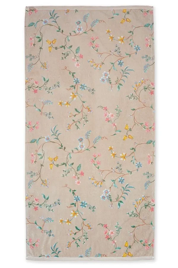 Discount Pip Studio Große Handtuch Les Fleurs 70x140 cm Khaki