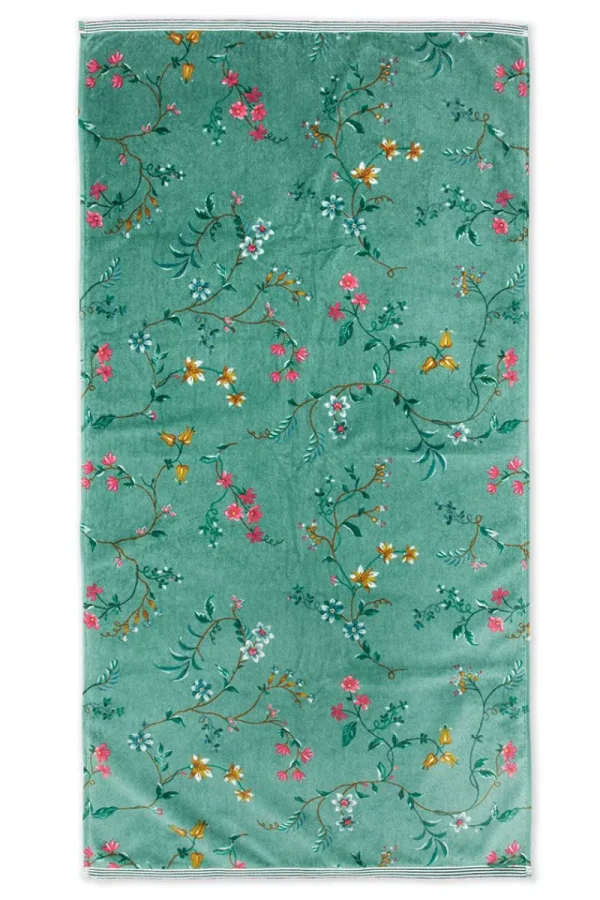 New Pip Studio Große Handtuch Les Fleurs 70x140 cm Grün