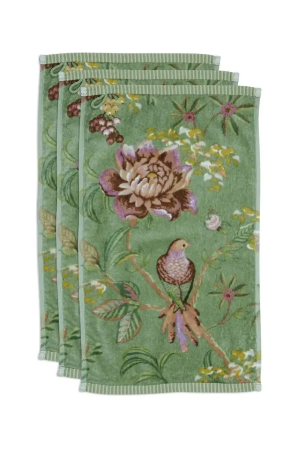 Store Pip Studio Gästehandtuch Set/3 Secret Garden 30X50cm Grün