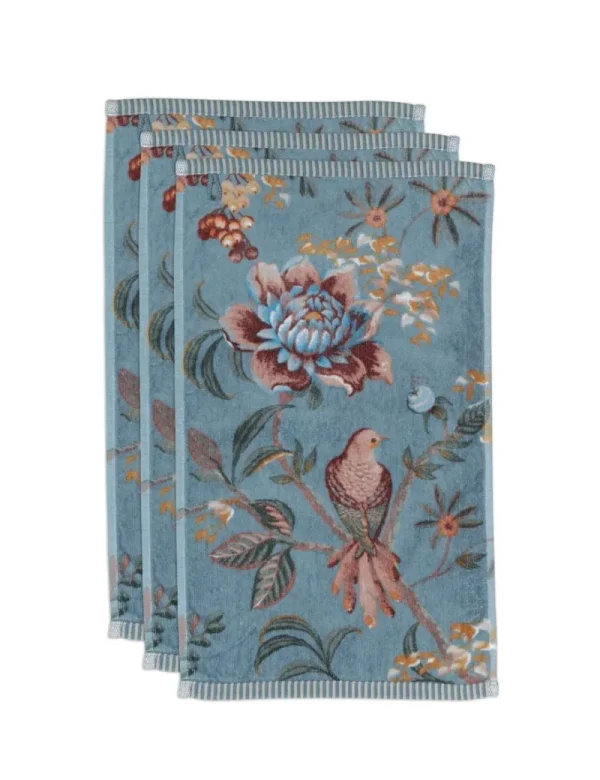 Cheap Pip Studio Gästehandtuch Set/3 Secret Garden 30x50cm Blau