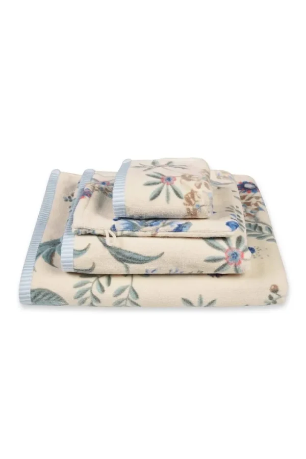 Shop Pip Studio Gästehandtuch Set/3 Secret Garden Weiß/ 30x50cm Blau