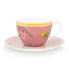 Cheap Pip Studio La Majorelle Cappuccino Tasse & Undertasse Rosa