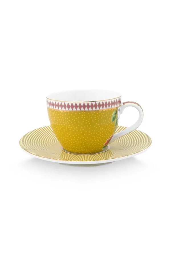 Store Pip Studio La Majorelle Espresso Tasse & Untertasse Gelb