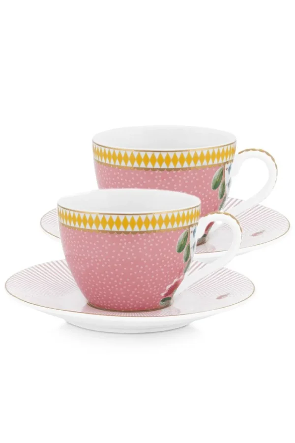 Cheap Pip Studio La Majorelle Set/2 Espresso Tassen & Untertassen Rosa