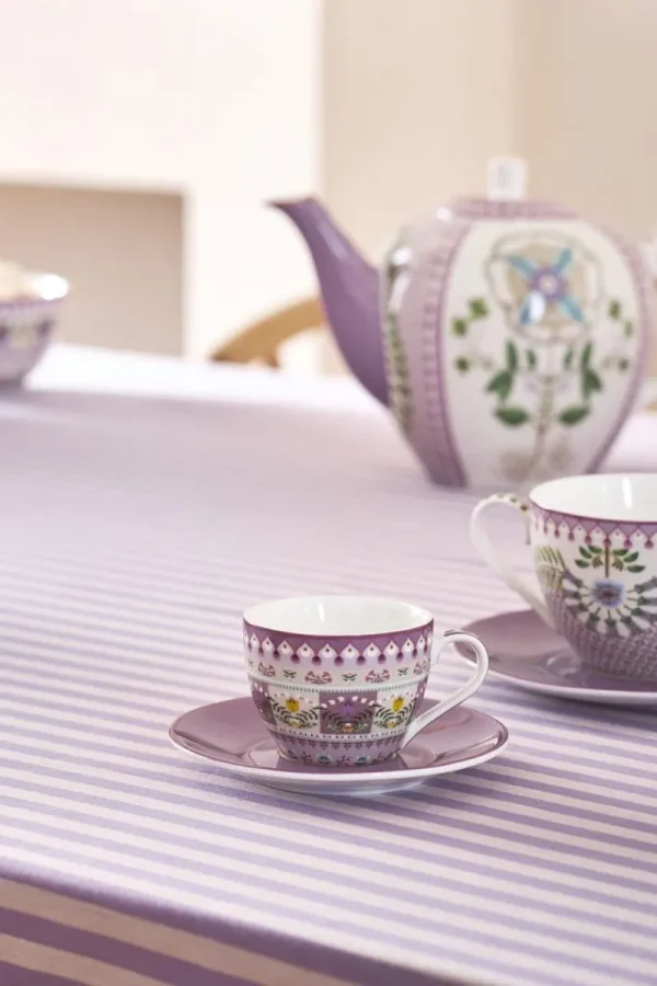 Shop Pip Studio Lily & Lotus Espresso Tasse & Untertasse Lila Violett