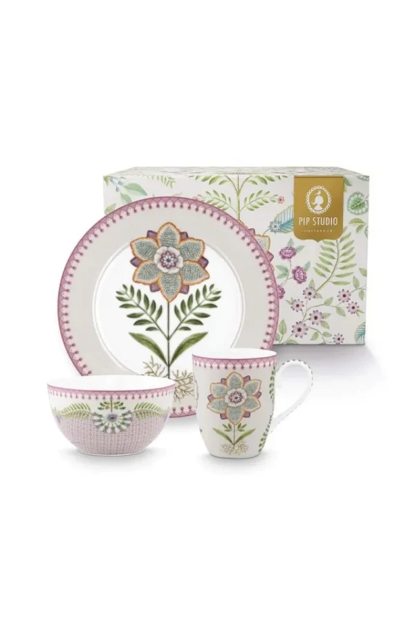 Best Sale Pip Studio Lily & Lotus Frühstück Set/3 Lila Violett