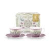 Outlet Pip Studio Lily & Lotus Set/2 Cappuccino Tasse & Untertasse Lila Violett