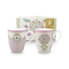 Clearance Pip Studio Lily & Lotus Set/2 Tassen Gross Lila 350ml Violett