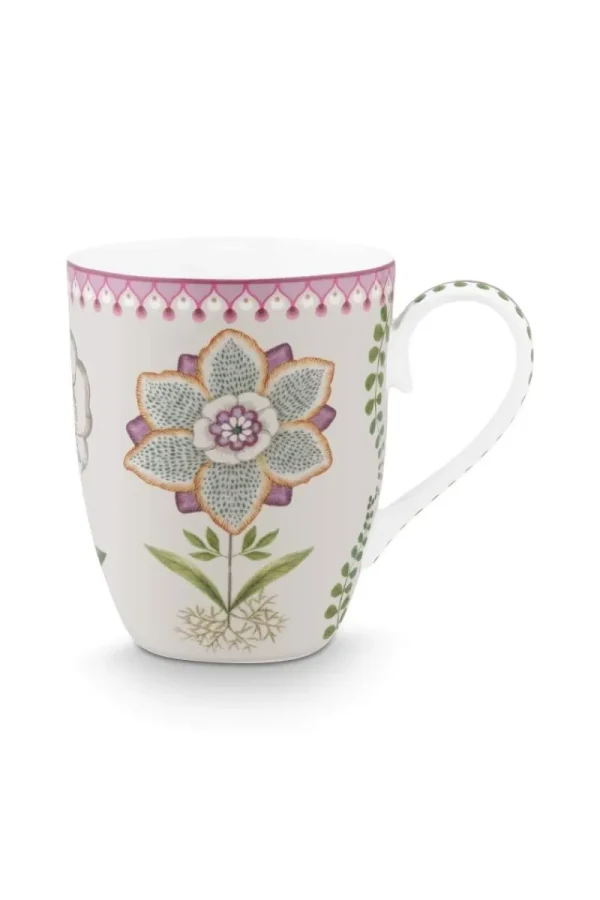 Shop Pip Studio Lily & Lotus Tasse Gross Lila 350ml Weiß