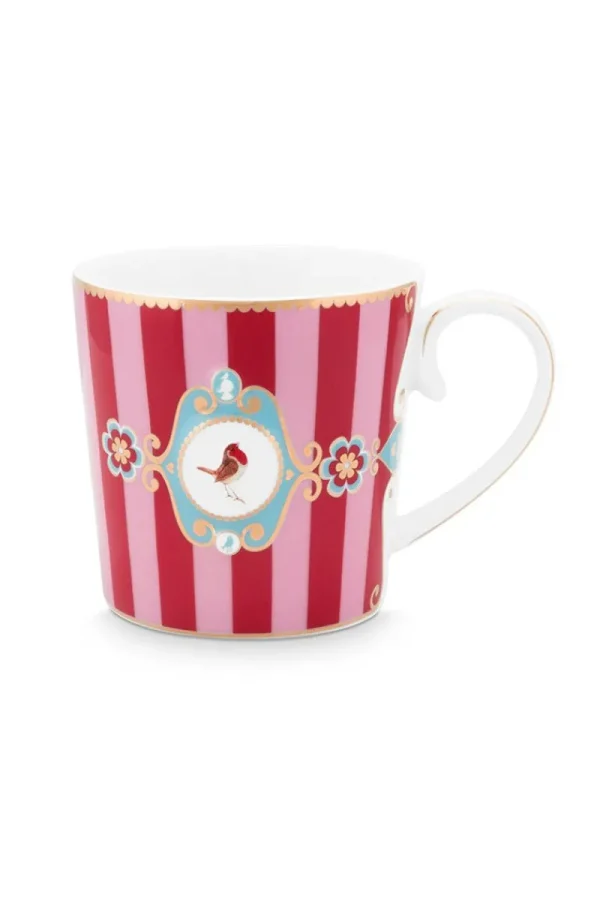 Cheap Pip Studio Love Birds Tasse Klein Gestreift Rot/Rosa