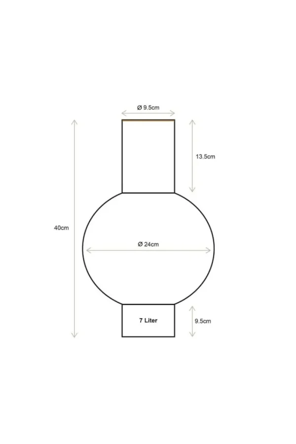 Store Pip Studio Metall Vase Dunkel 40cm Grün