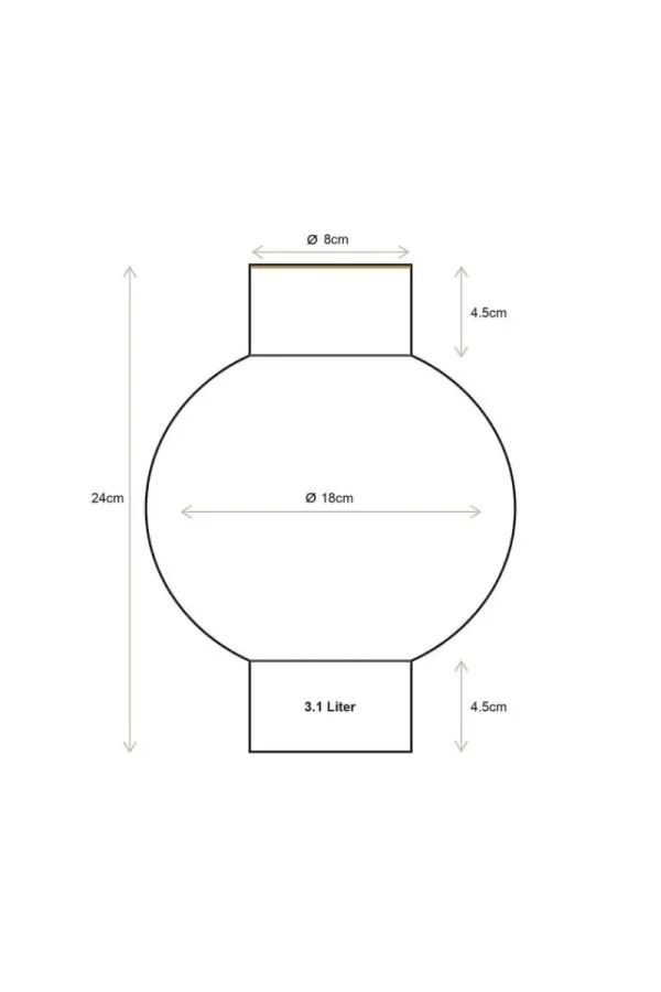 Best Pip Studio Metall Vase 24cm Grün