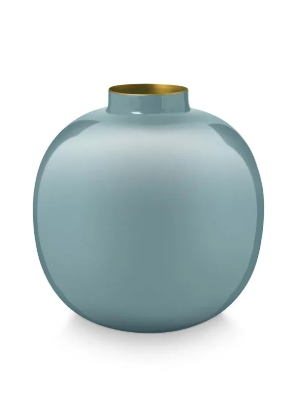 Outlet Pip Studio Metall Vase Hellblau 23cm