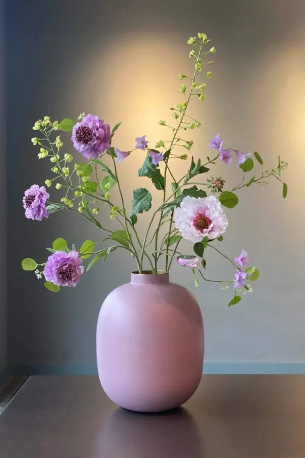 New Pip Studio Metall Vase Matte Lila 32cm Violett