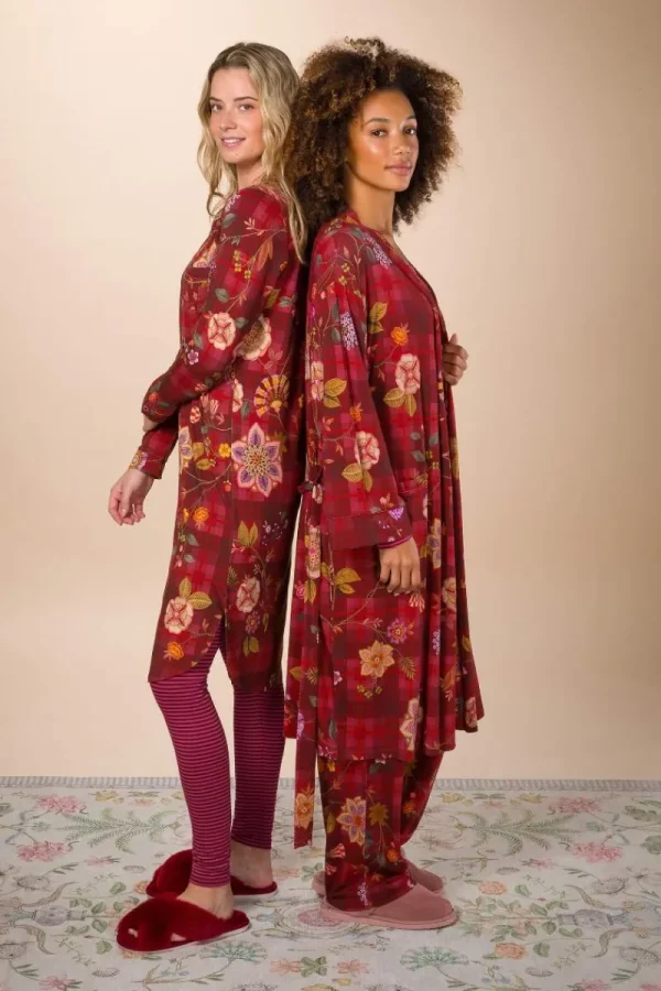 Fashion Pip Studio Naomi Kimono Flores Felices Rot