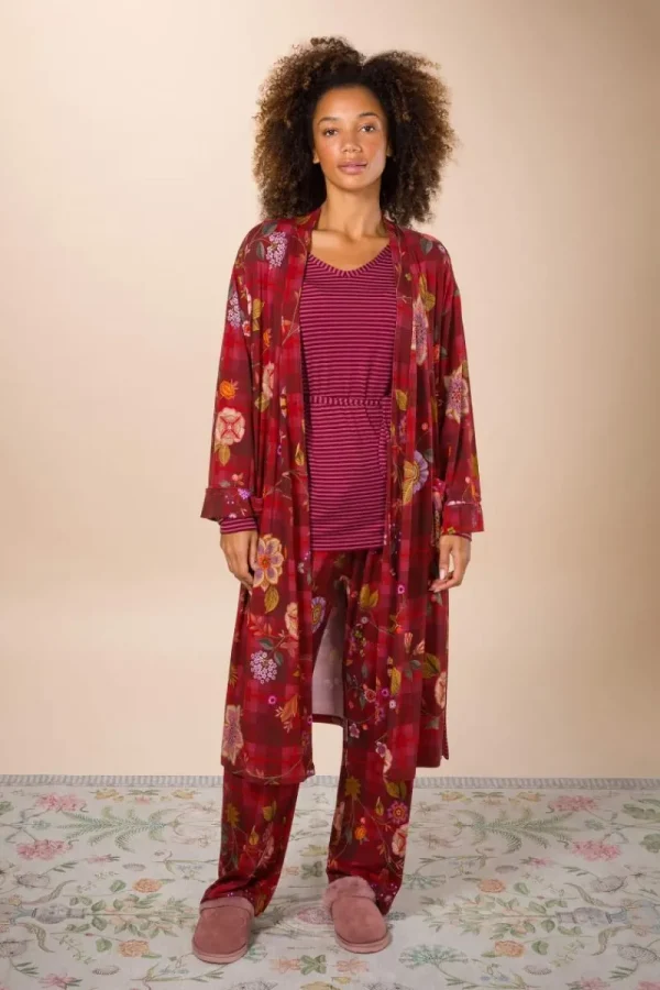 Fashion Pip Studio Naomi Kimono Flores Felices Rot