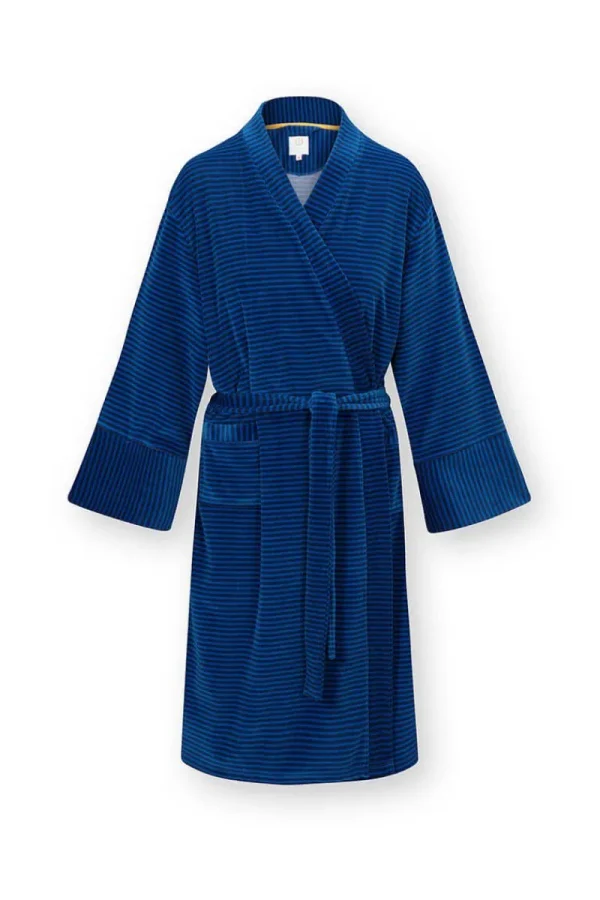 Online Pip Studio Naomi Kimono Velvet Little Sumo Stripe Blau