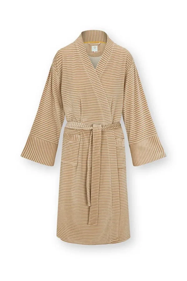 Clearance Pip Studio Naomi Kimono Velvet Little Sumo Stripe Sand