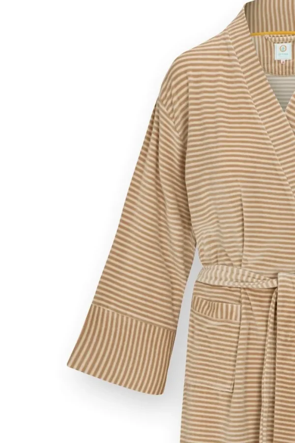 Clearance Pip Studio Naomi Kimono Velvet Little Sumo Stripe Sand